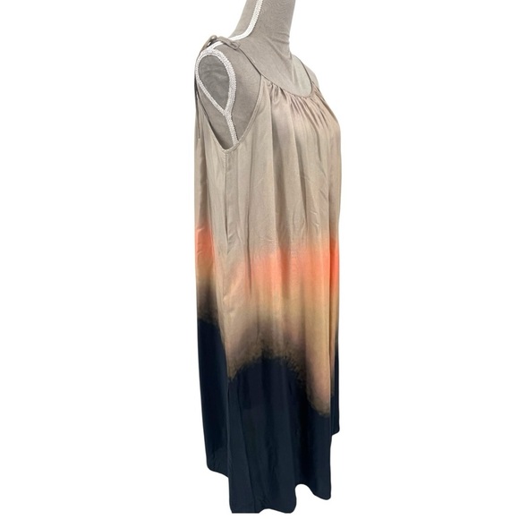 No. 6 Ruby Dress Sunrise Print Sleeveless Tie Dye Midi - Yellow Orange - Size 6 - Picture 4 of 8